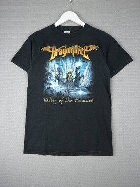 Dragonforce Valley of the Damned Banned Tour Tee Mens Small
